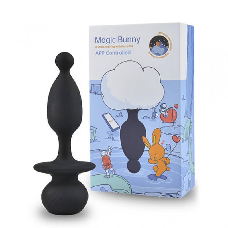 Magic Motion Bunny - okos anál vibrátor nyuszifarokkal (fehér) 53483 termék bemutató kép