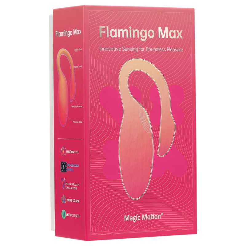 Magic Motion Flamingo Max - hordható App-vezérelt vibrációs tojás (narancs) 150849 termék bemutató kép