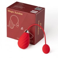 Magic Motion Sundae - okos, akkus vibrációs tojás (piros) 48901 termék bemutató kép