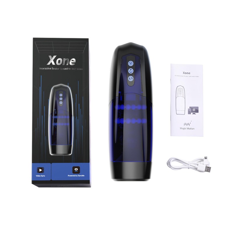 Magic Motion Xone – App-vezérelt maszturbátor, férfiaknak (kék) 138858 termék bemutató kép
