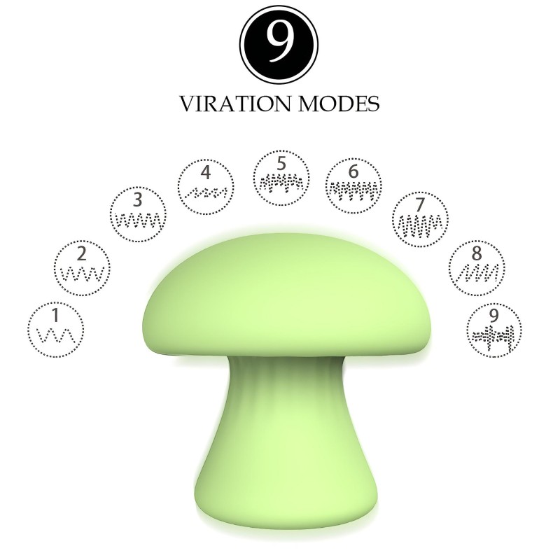 Magic Mushroom - akkus arc vibrátor (zöld) 116267 termék bemutató kép