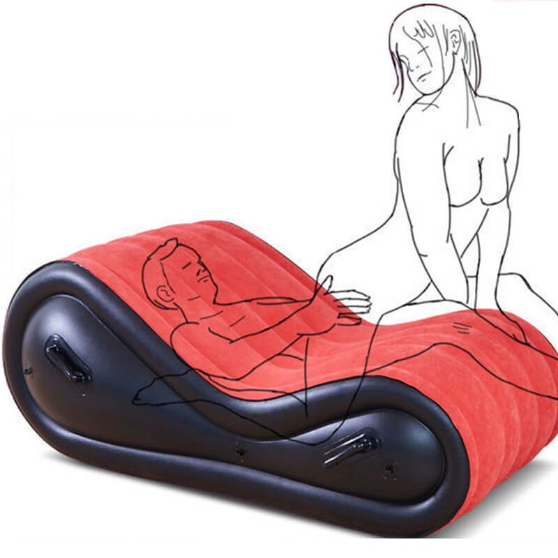 Desirel Magic Pillow - felfújható BDSM szexbútor - bilinccsel (piros) 73055 termék bemutató kép
