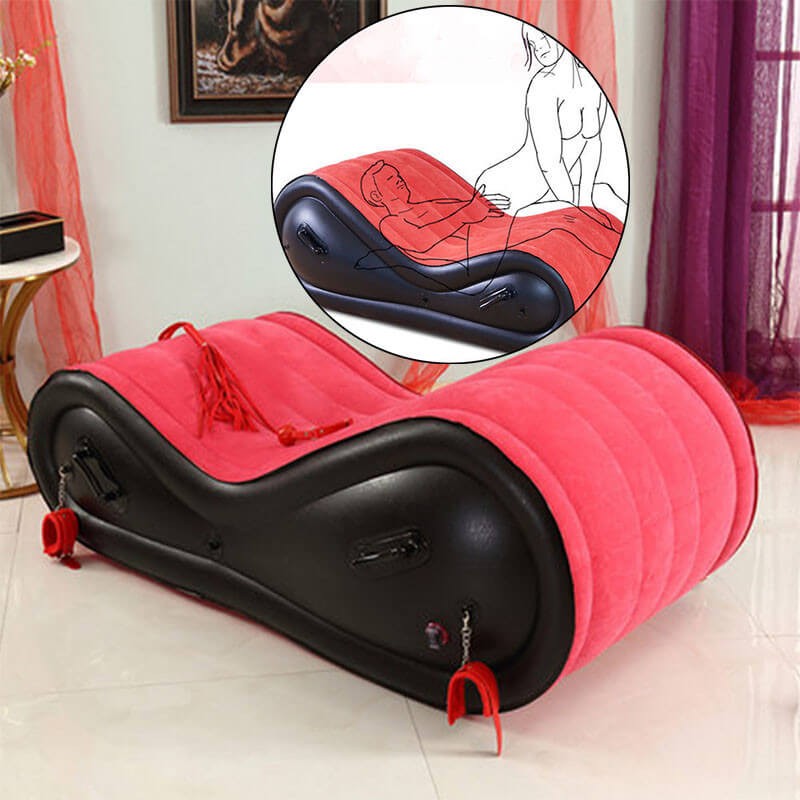 Desirel Magic Pillow - felfújható BDSM szexbútor - bilinccsel (piros) 70266 termék bemutató kép