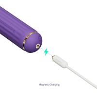Magic Stick - vibrátor cserélhető csiklókarral (lila) 90233 termék bemutató kép