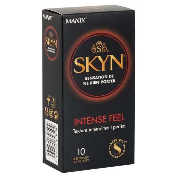 Manix SKYN Intense - latexmentes, gyöngyös óvszer (10db)