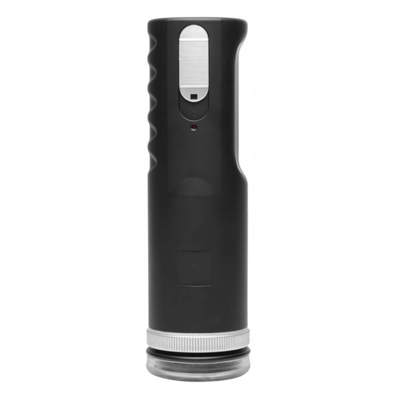 Master-Bot - fel-le mozgó, puha tüskés száj maszturbátor (fekete) 27336 termék bemutató kép