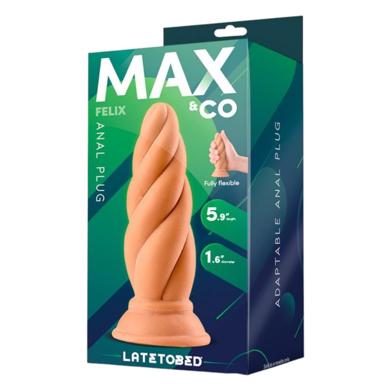 Max & Co Felix - csavaros anál plug - 15 cm (natúr) 93665 termék bemutató kép
