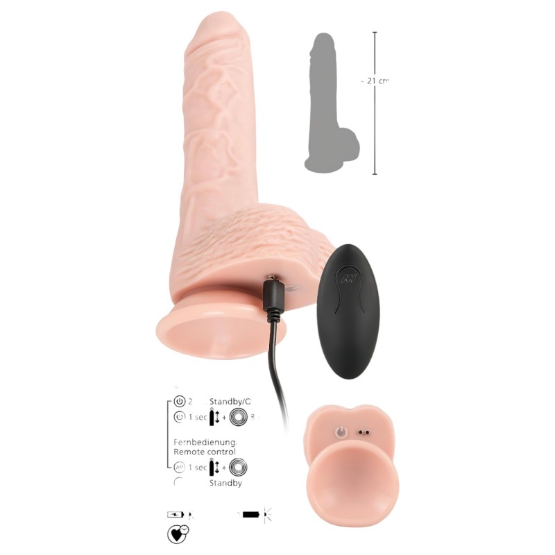 You2Toys - Medical RC - lökő-forgó vibrátor (testszínű) 102331 termék bemutató kép