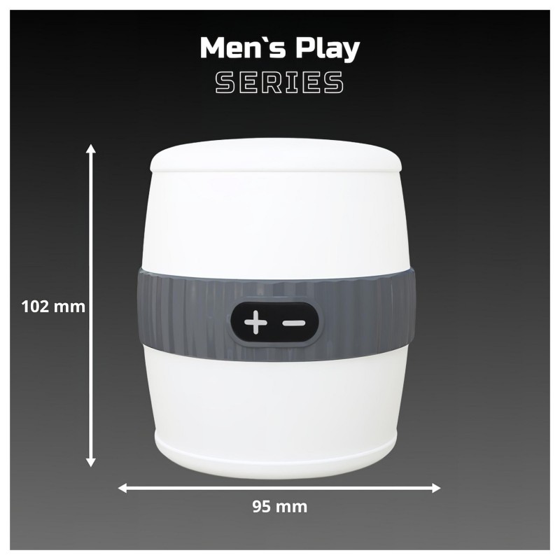 Men's Play - diszkrét vibrációs maszturbátor férfiaknak (fehér) 154823 termék bemutató kép
