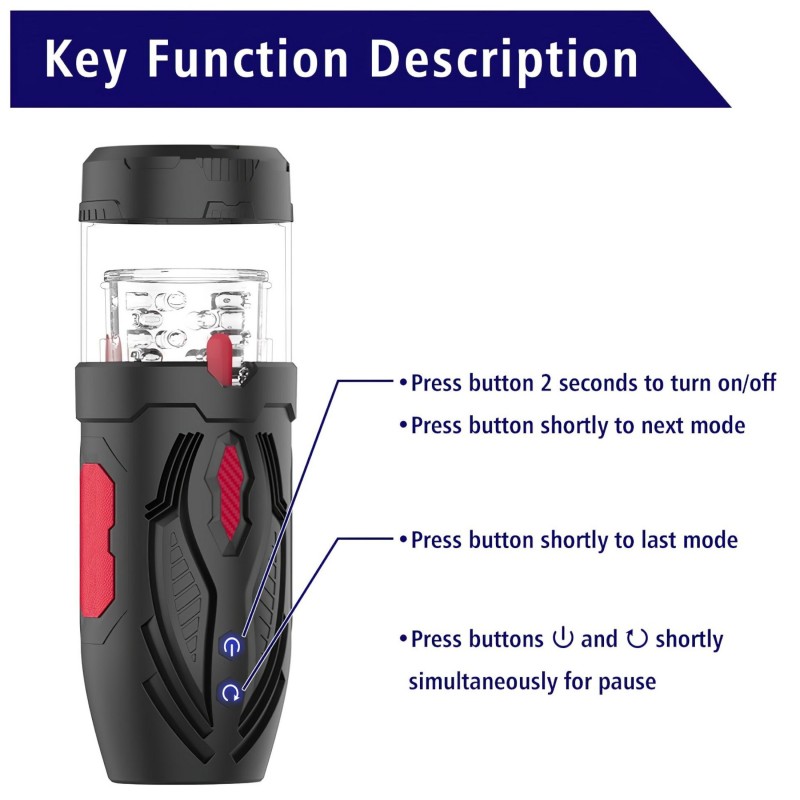 Men's Play - lökő forgó maszturbátor (fekete) 126106 termék bemutató kép