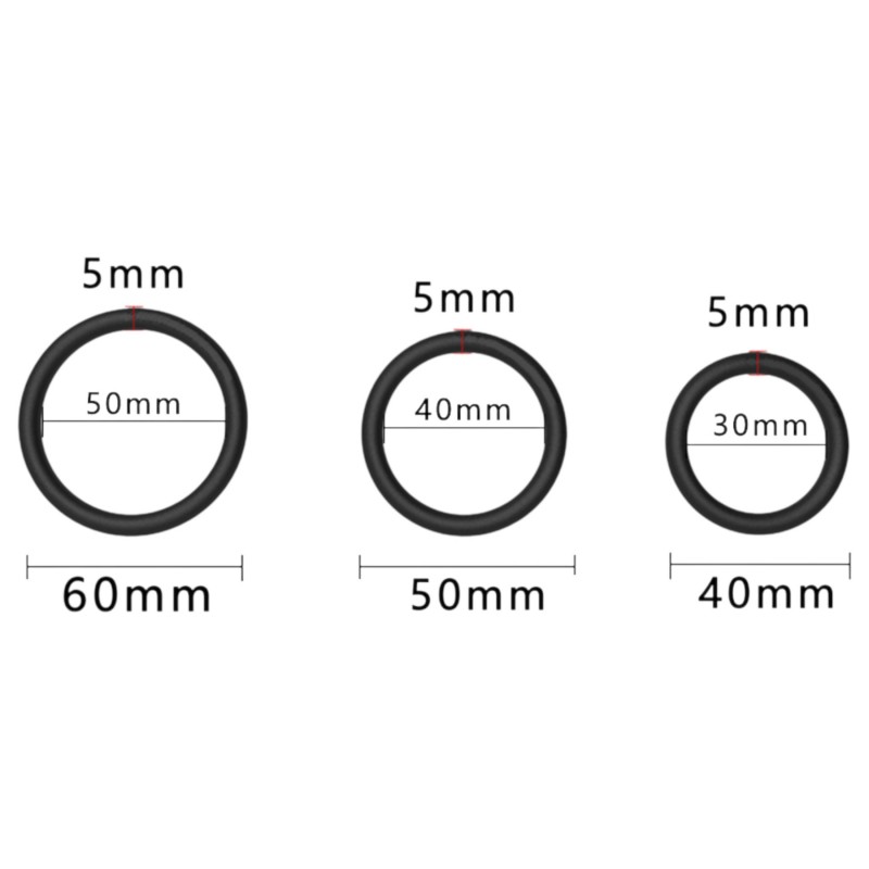 Men's Play - péniszgyűrű szett - fekete (3db) 121572 termék bemutató kép