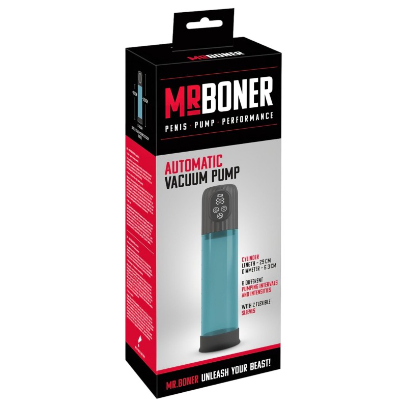 Mister Boner - akkus, automata vákuumos péniszpumpa (kék) 163128 termék bemutató kép