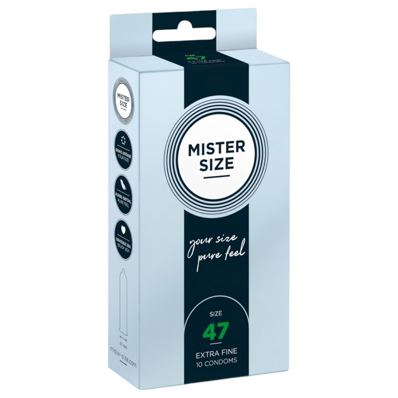 Mister Size vékony óvszer - 47 mm (10 db) 131525 termék bemutató kép