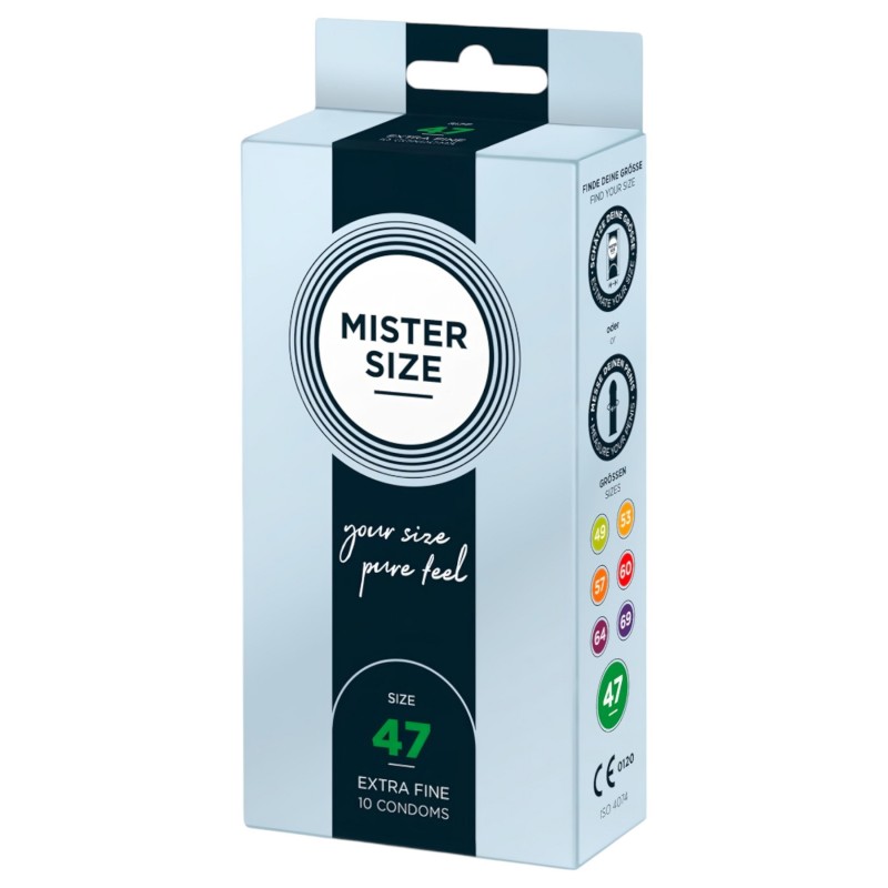 Mister Size vékony óvszer - 47 mm (10 db) 131526 termék bemutató kép