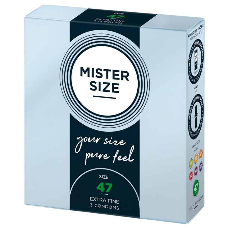 Mister Size vékony óvszer - 47 mm (3 db) 131481 termék bemutató kép