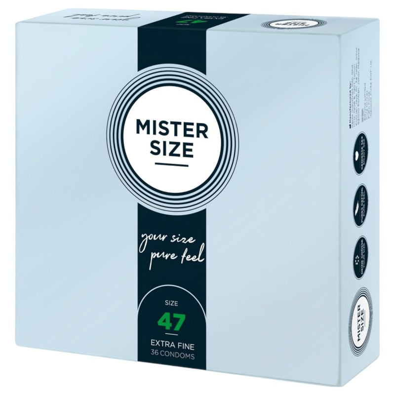 Mister Size vékony óvszer - 47 mm (36 db) 131341 termék bemutató kép