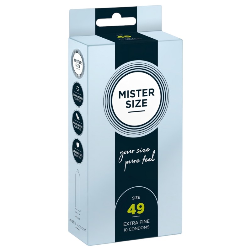 Mister Size vékony óvszer - 49 mm (10 db) 131503 termék bemutató kép