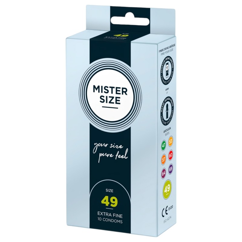 Mister Size vékony óvszer - 49 mm (10 db) 131504 termék bemutató kép