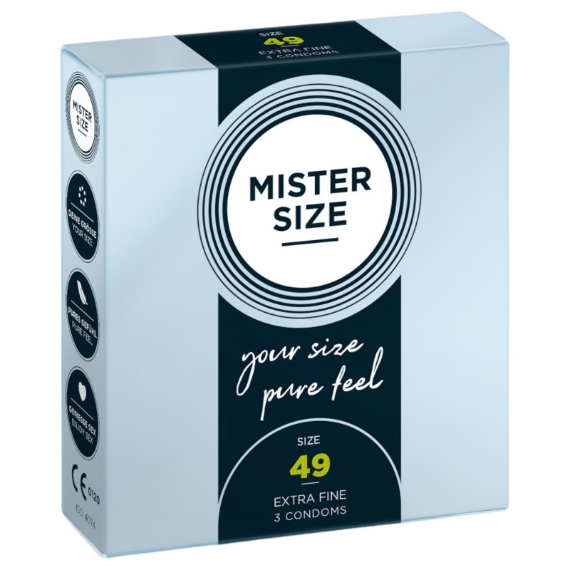 Mister Size vékony óvszer - 49 mm (3 db) 131484 termék bemutató kép