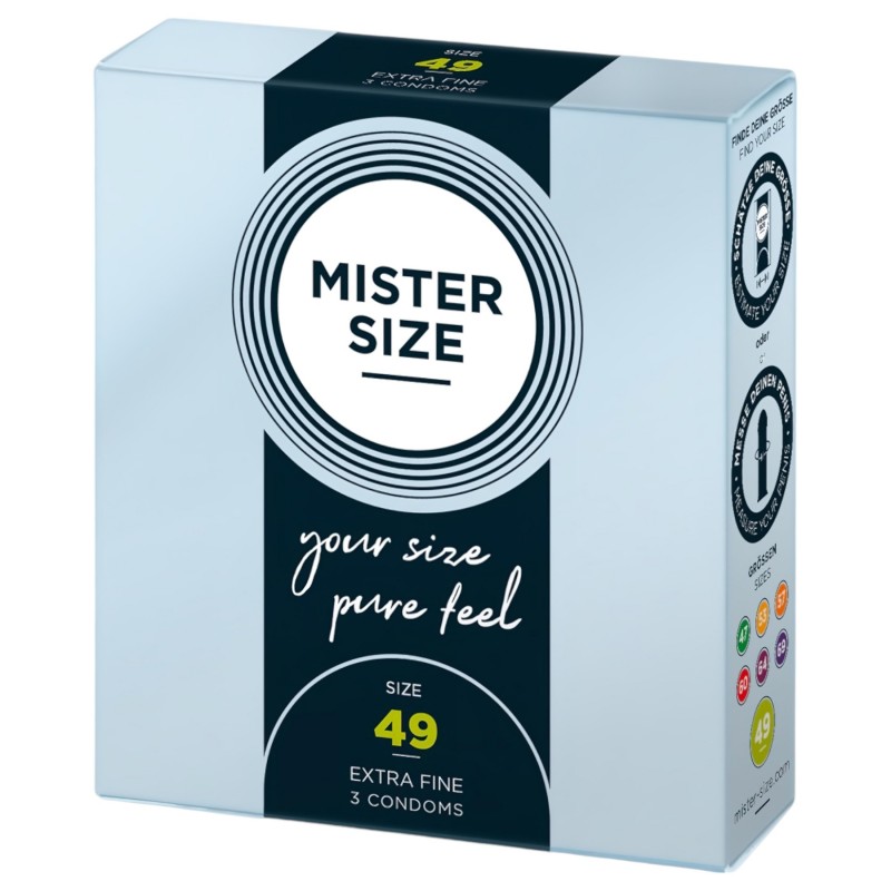 Mister Size vékony óvszer - 49 mm (3 db) 131485 termék bemutató kép