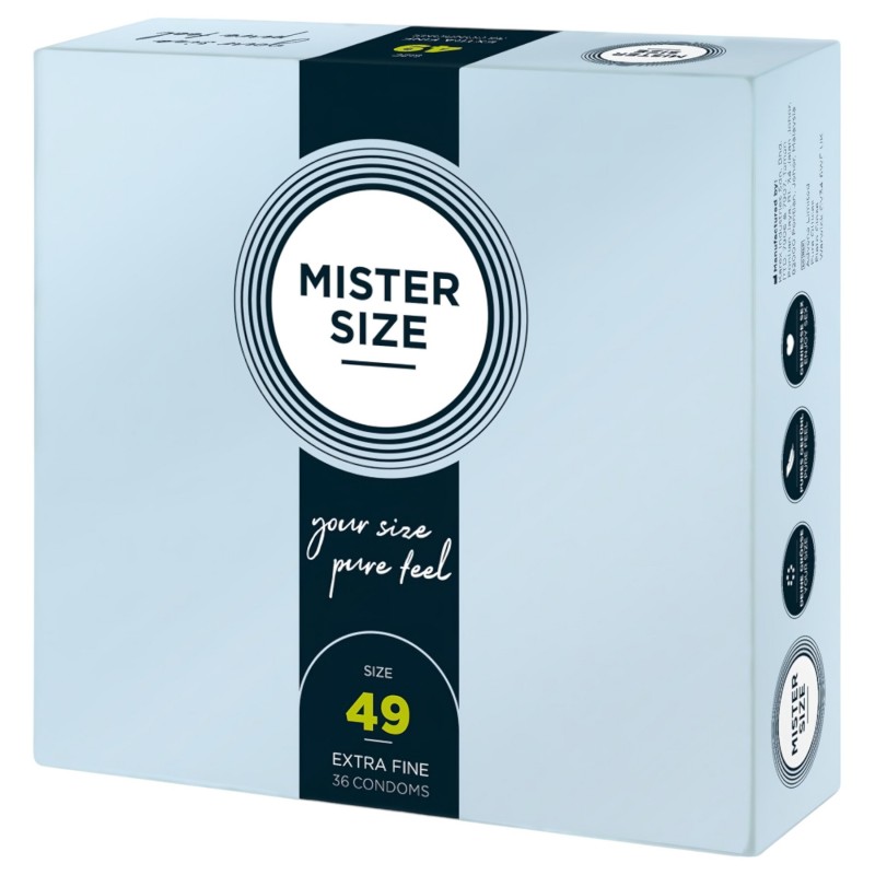 Mister Size vékony óvszer - 49 mm (36 db) 131050 termék bemutató kép
