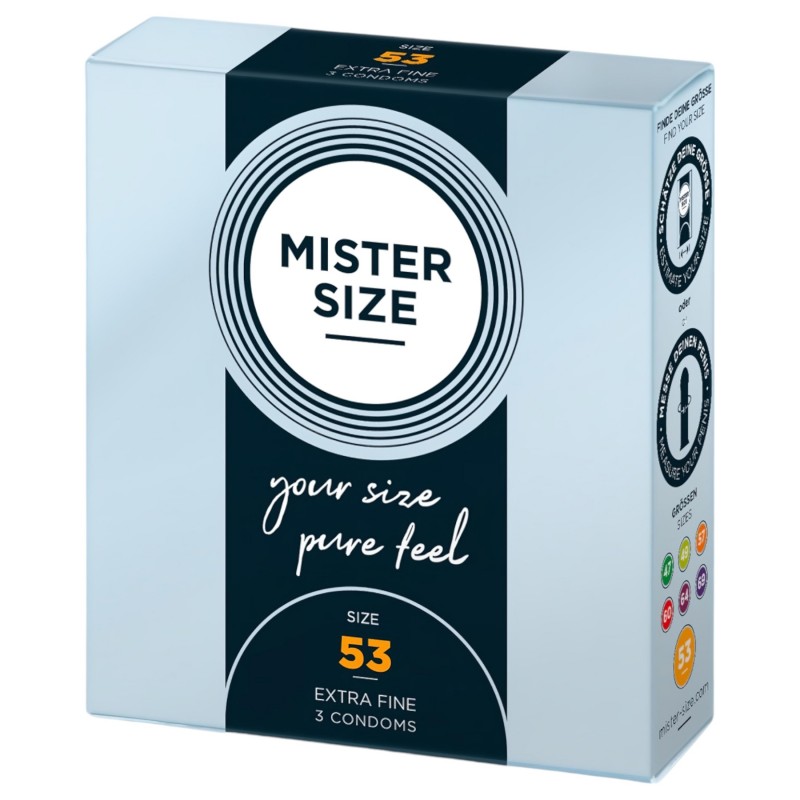 Mister Size vékony óvszer - 53 mm (3 db) 131345 termék bemutató kép