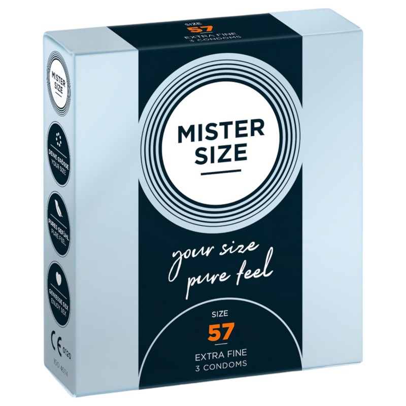 Mister Size vékony óvszer - 57 mm (3 db) 131267 termék bemutató kép