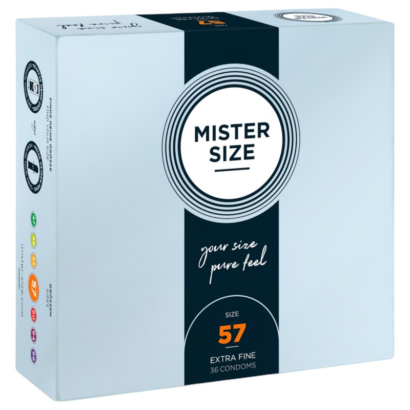 Mister Size vékony óvszer - 57 mm (36 db) 131214 termék bemutató kép