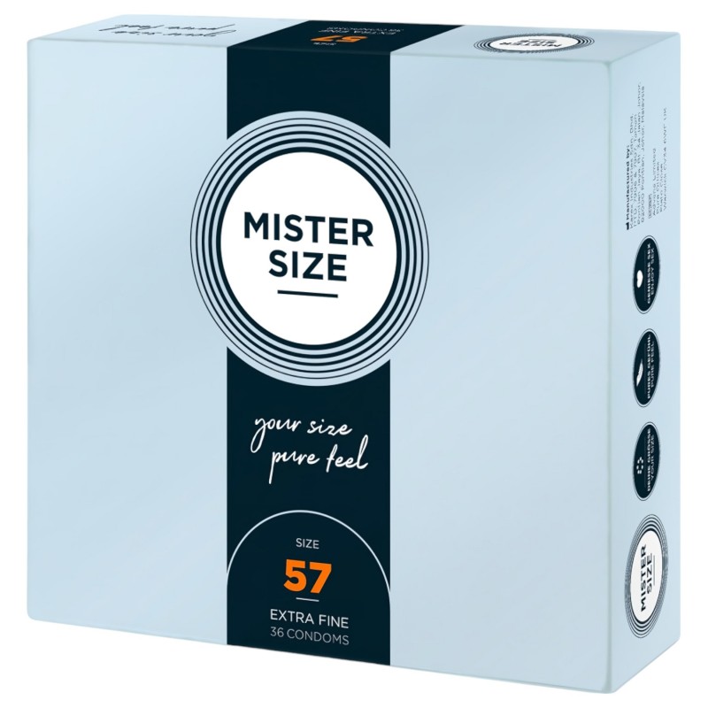 Mister Size vékony óvszer - 57 mm (36 db) 131215 termék bemutató kép