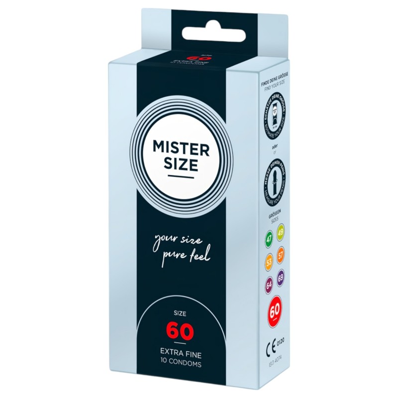 Mister Size vékony óvszer - 60 mm (10 db) 131399 termék bemutató kép