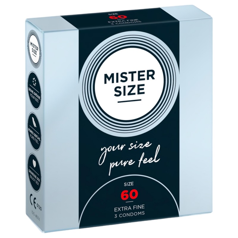 Mister Size vékony óvszer - 60 mm (3 db) 131515 termék bemutató kép