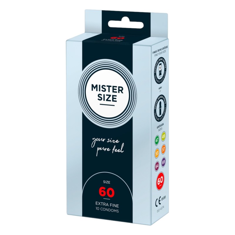 Mister Size vékony óvszer - 60mm (10db) 89324 termék bemutató kép