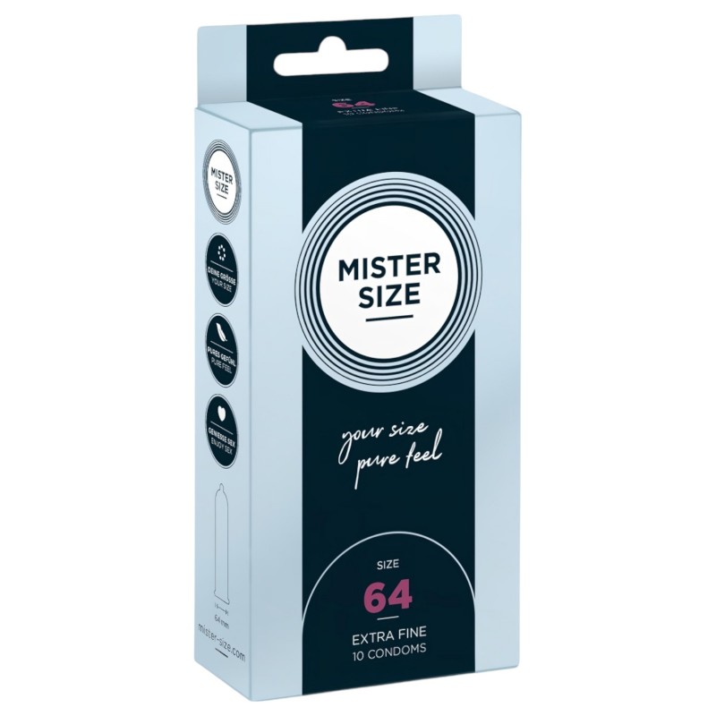 Mister Size vékony óvszer - 64 mm (10 db) 131449 termék bemutató kép