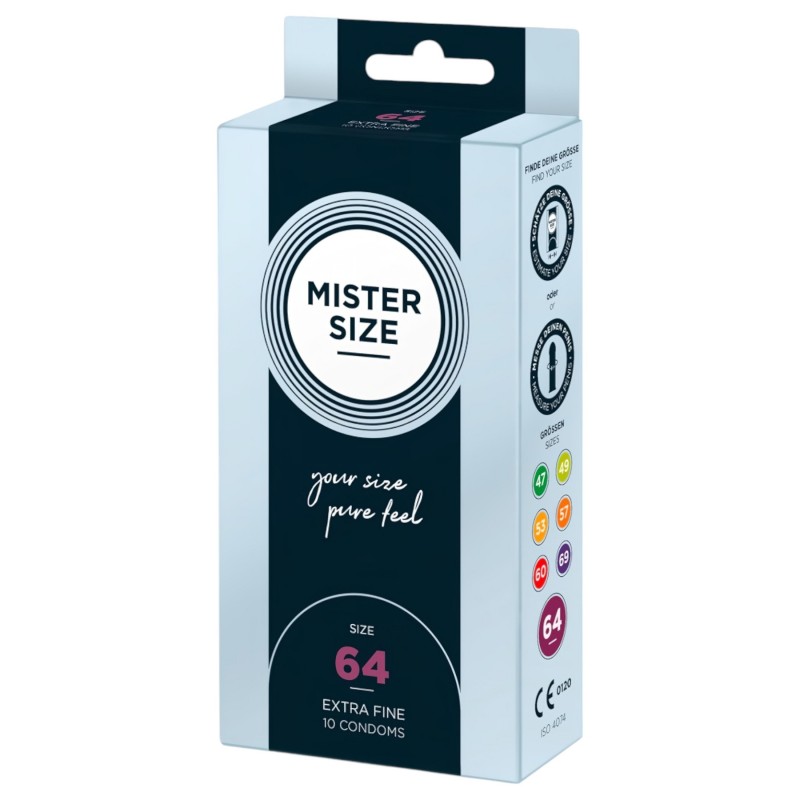 Mister Size vékony óvszer - 64 mm (10 db) 131450 termék bemutató kép