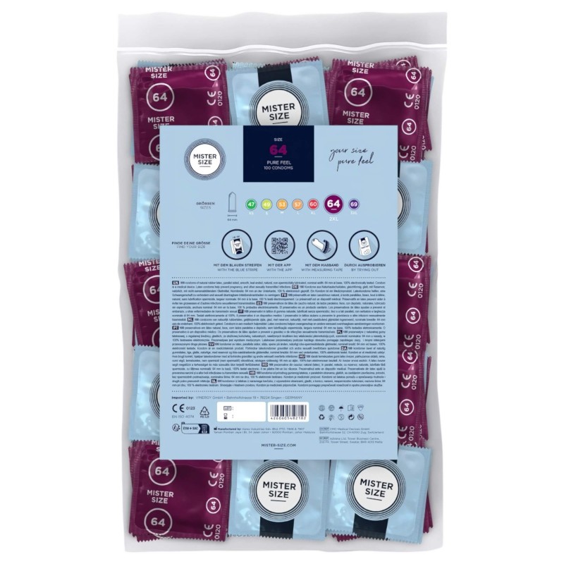 Mister Size vékony óvszer - 64 mm (100 db) 133566 termék bemutató kép
