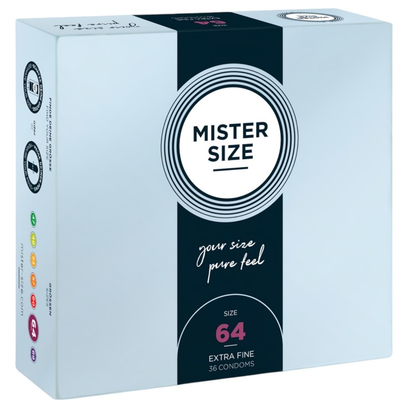 Mister Size vékony óvszer - 64 mm (36 db) 131402 termék bemutató kép