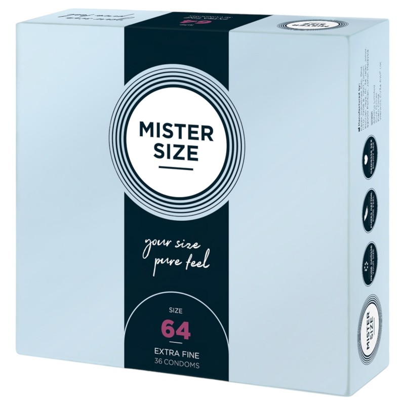 Mister Size vékony óvszer - 64 mm (36 db) 131403 termék bemutató kép