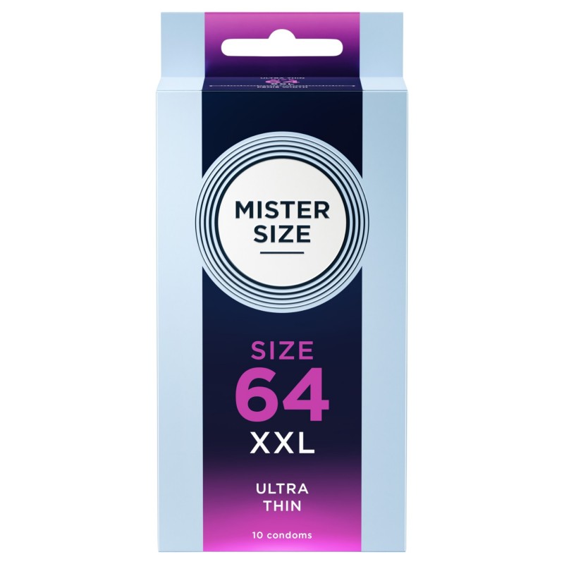 Mister Size - vékony óvszer, extra nagy méret (64 mm, 10 db) 158885 termék bemutató kép