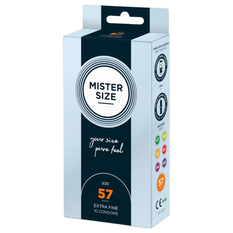 Mister Size - vékony óvszer testre szabott méretben (57 mm, 10 db) 158850 termék bemutató kép
