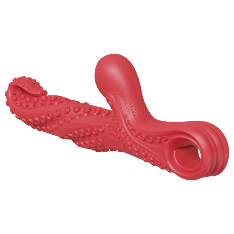 Monster Fuck - Csiklókaros polipkar vibrátor (piros) 123296 termék bemutató kép