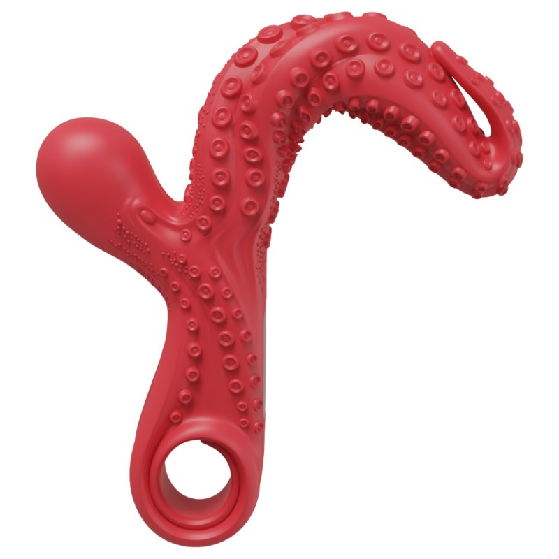Monster Fuck - Csiklókaros polipkar vibrátor (piros) 123297 termék bemutató kép