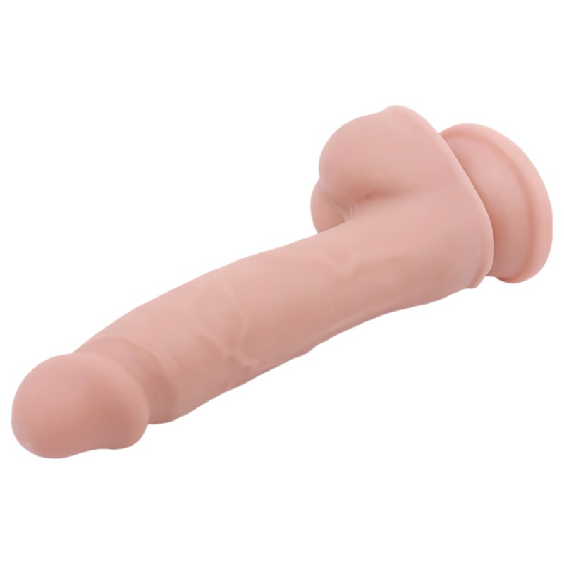 Mr. Dixx 7.6 - tapadókorongos, herés dildó - natúr (19,5cm) 106062 termék bemutató kép