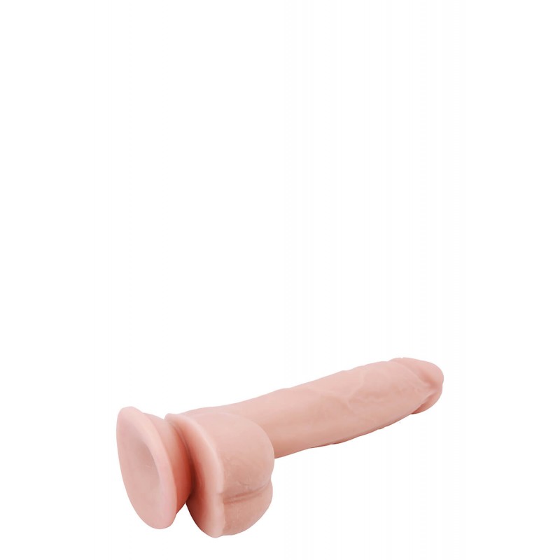Mr. Dixx 7.6 - tapadókorongos, herés dildó - natúr (19,5cm) 59634 termék bemutató kép