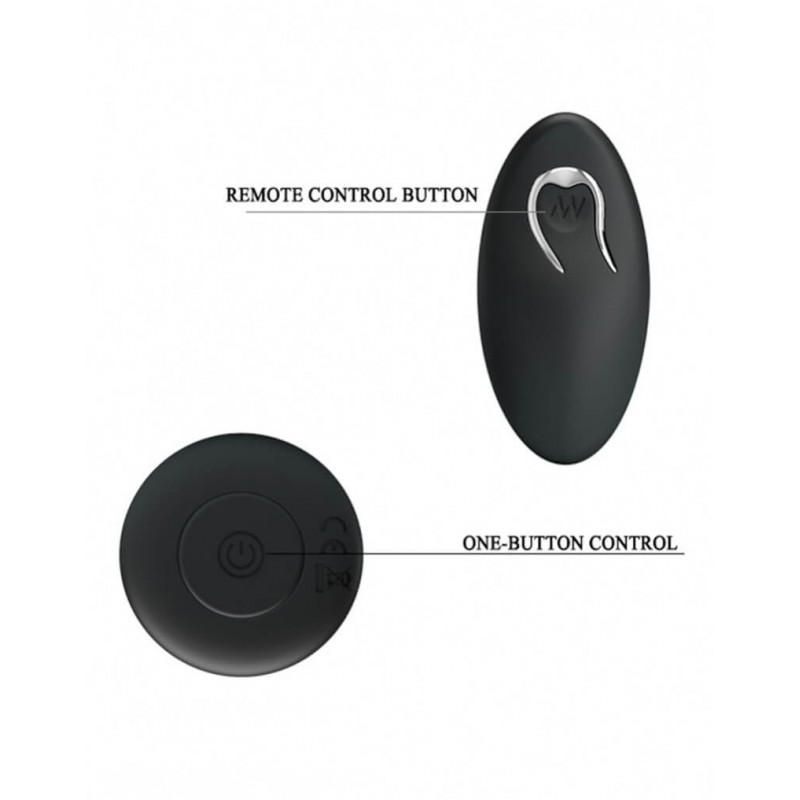 MR. PLAY - akkus, rádiós anál vibrátor (fekete) 43762 termék bemutató kép