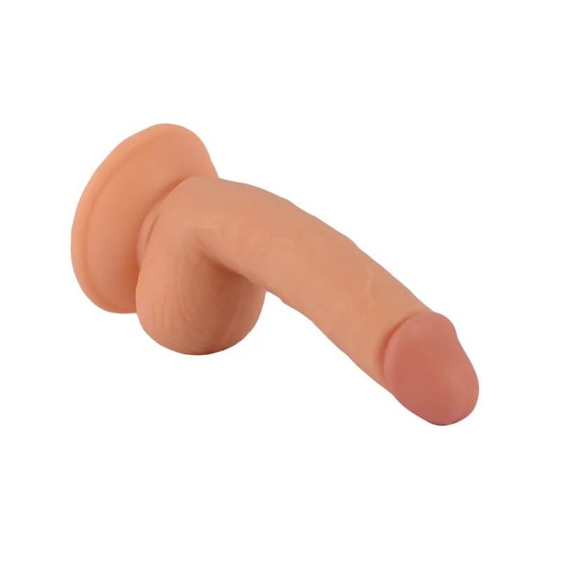 Mr. Rude - tapadókorongos, herés élethű dildó - 18cm (natúr) 84682 termék bemutató kép