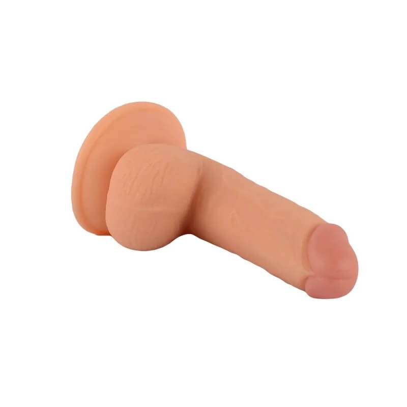 Mr. Rude - tapadókorongos, herés élethű dildó - 18cm (natúr) 84684 termék bemutató kép