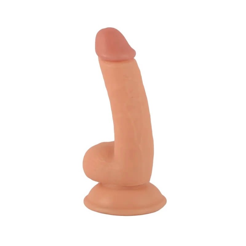 Mr. Rude - tapadókorongos, herés élethű dildó - 18cm (natúr) 84685 termék bemutató kép