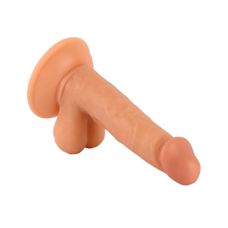 Mr. Rude - tapadókorongos, herés élethű dildó - 17cm (natúr) 84857 termék bemutató kép