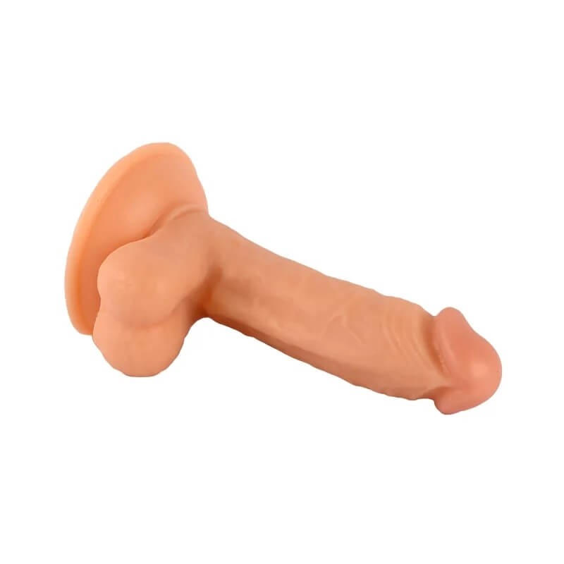 Mr. Rude - tapadókorongos, herés élethű dildó - 17cm (natúr) 84859 termék bemutató kép