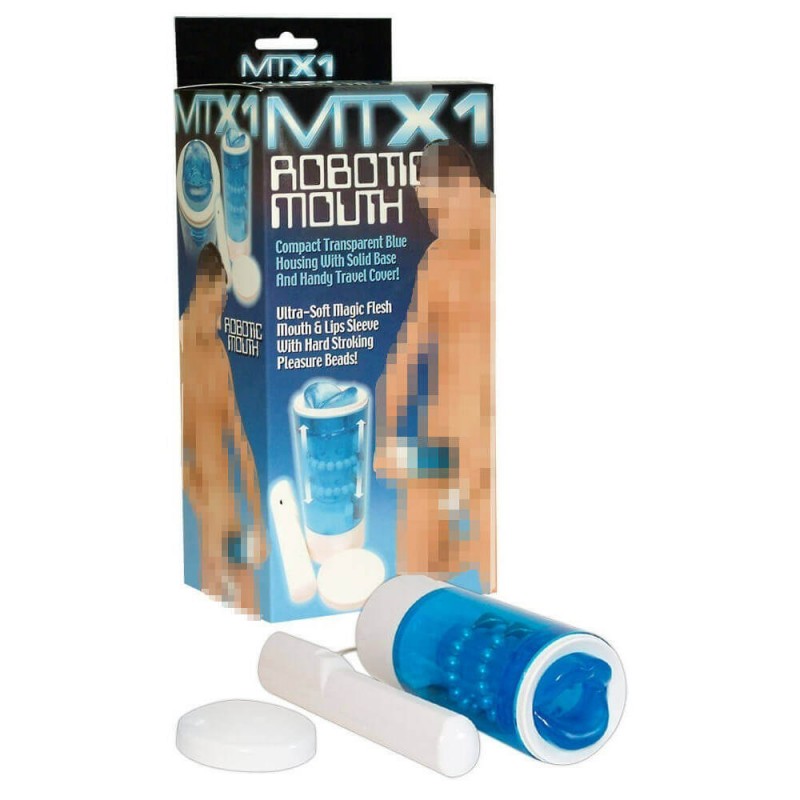 MTX1 Francia gyönyör - száj maszturbátor (kék) 77930 termék bemutató kép